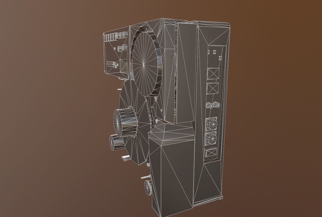 TV Recorder low-poly game-ready 3D model Low-poly 3D model_5