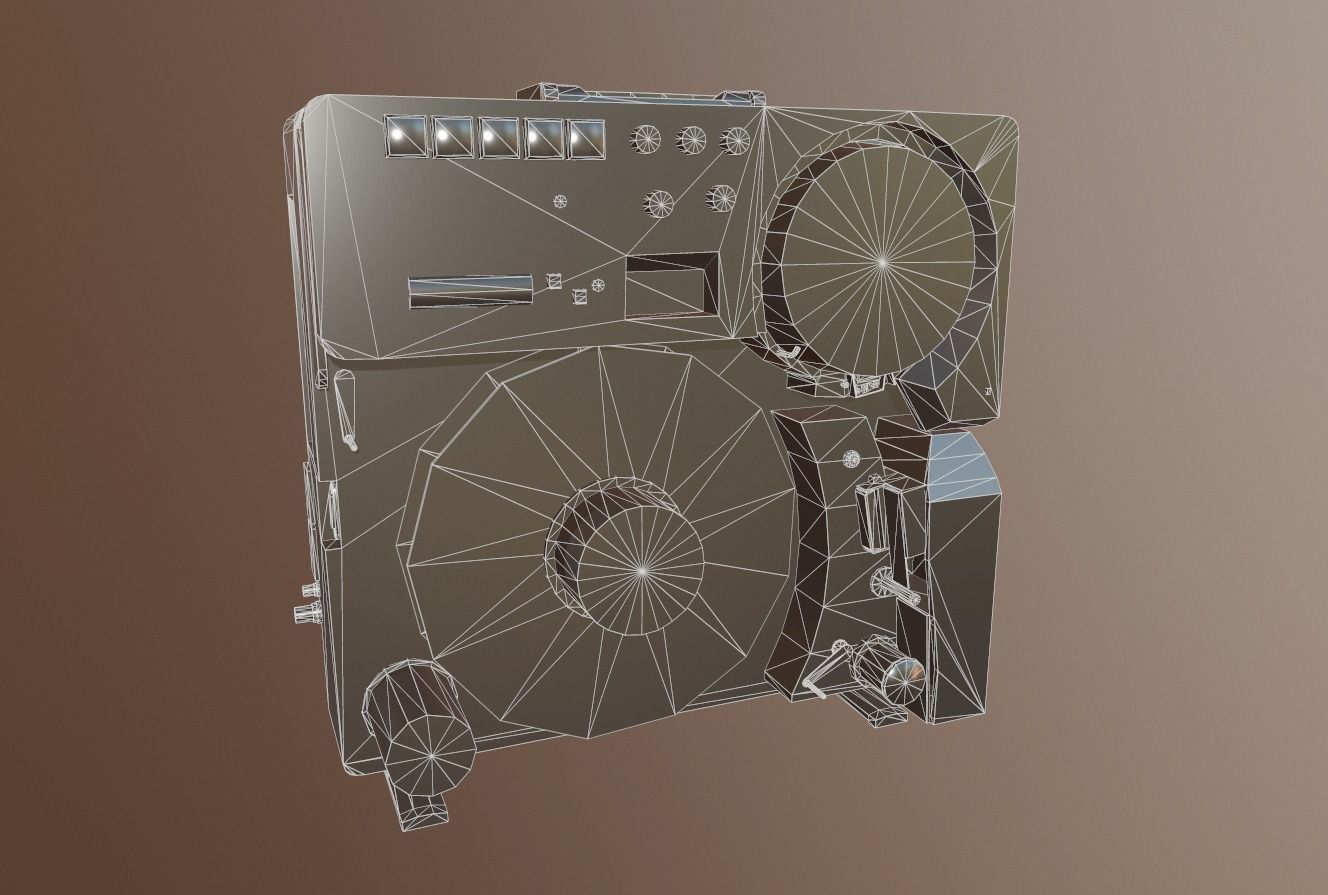 TV Recorder low-poly game-ready 3D model Low-poly 3D model_4
