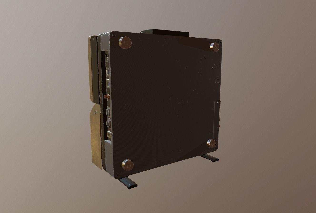 TV Recorder low-poly game-ready 3D model Low-poly 3D model_3