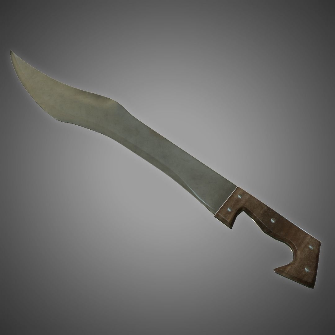 Kopis Sword Low-poly 3D model_2