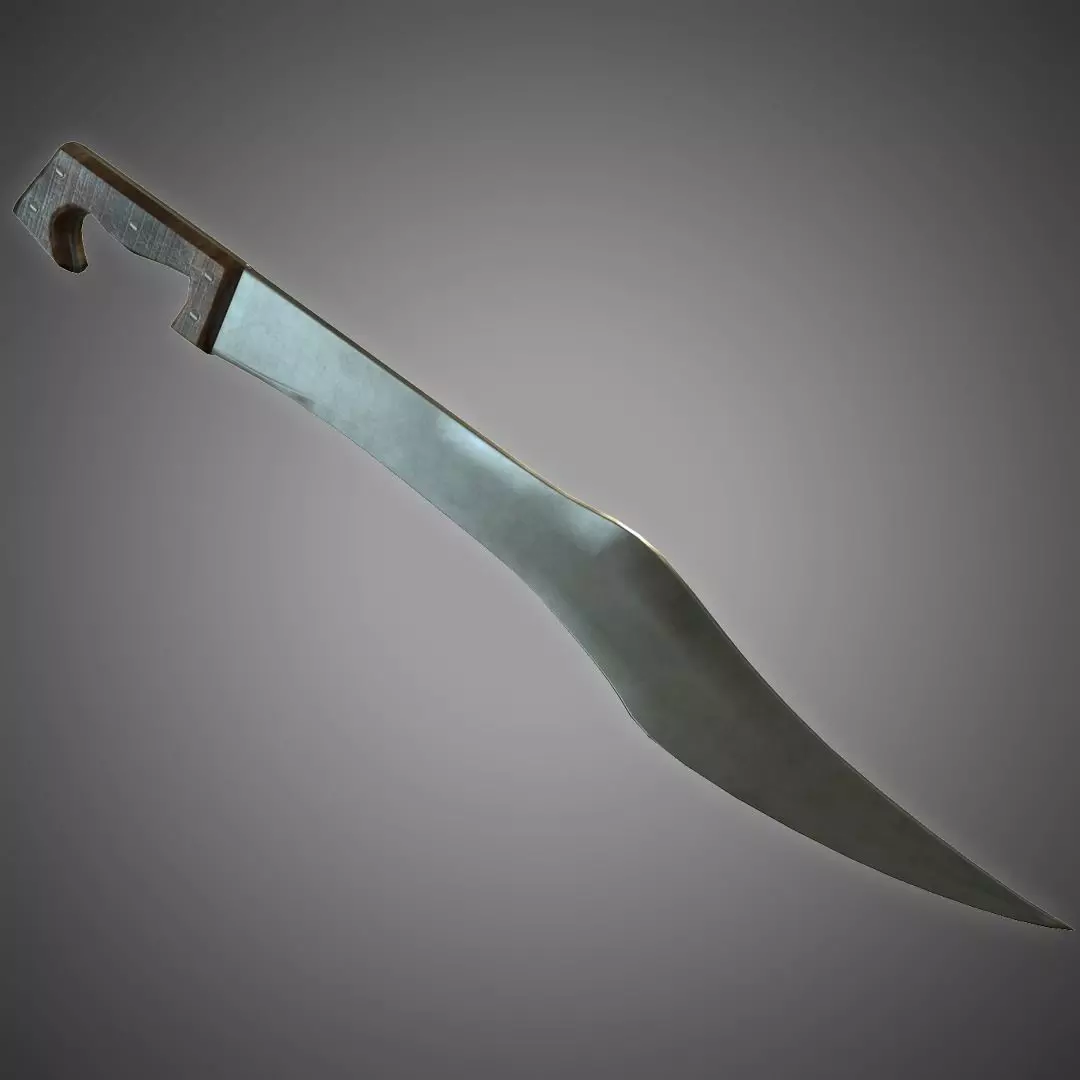 Kopis Sword Low-poly 3D model_0
