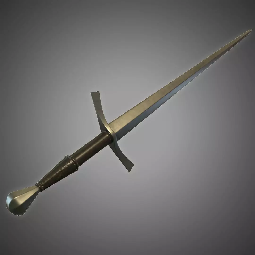 Ringeck Sword Low-poly 3D model_0