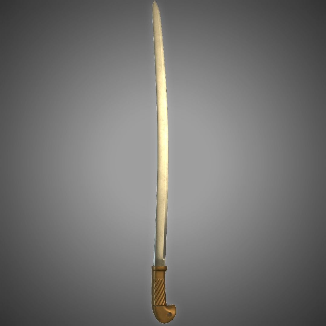 Russian Shashka Low-poly 3D model_1