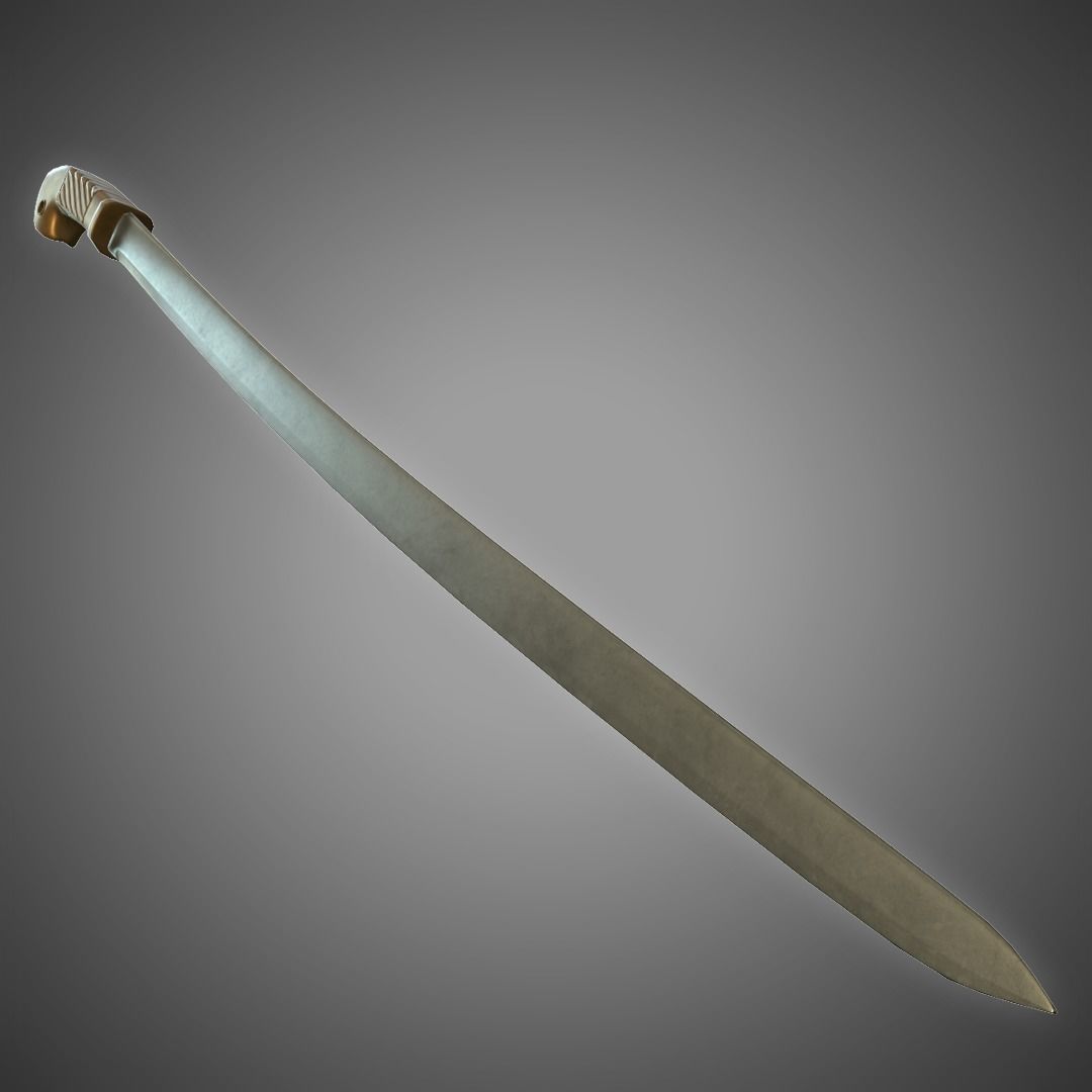 Russian Shashka Low-poly 3D model_2