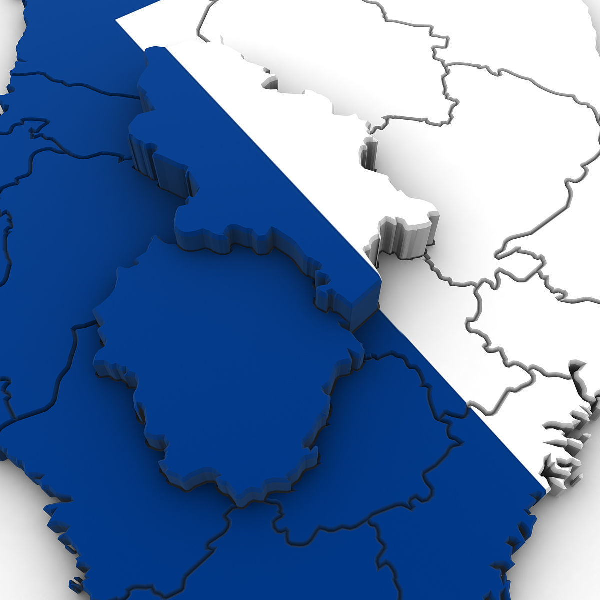 3d Political Map of Finland 3D model_6