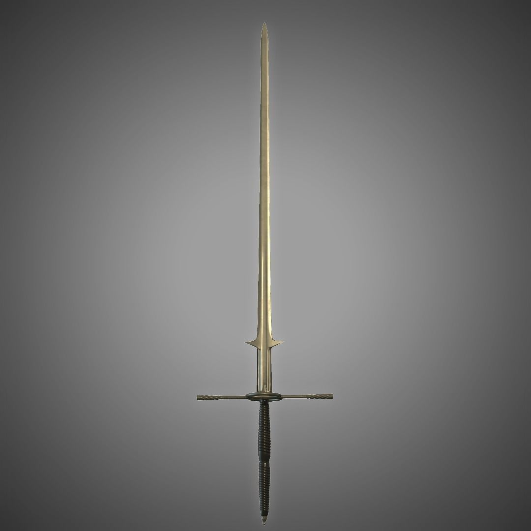 Venetian Sword Low-poly 3D model_1
