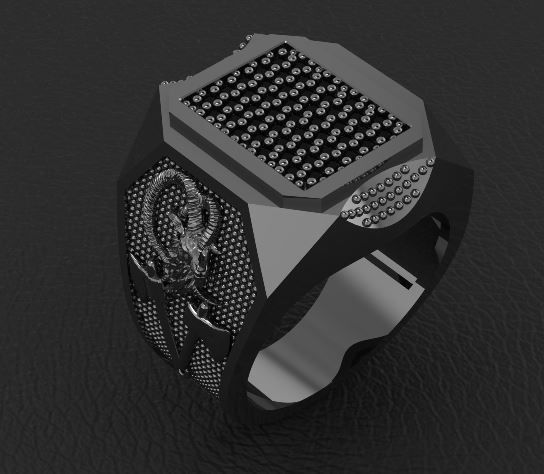 fashion man ring jewelry 16 3D print model