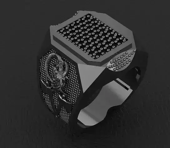 fashion man ring jewelry 16 3D print model