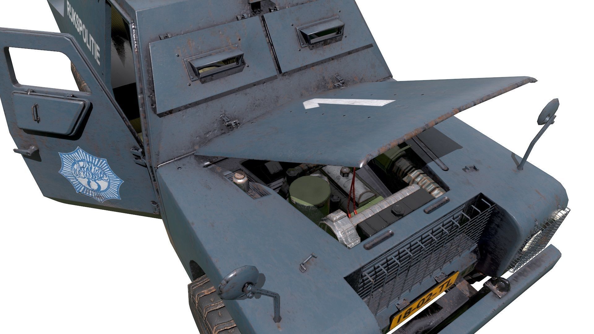 Shorland Mark1 Armoured Car Low-poly 3D model_4