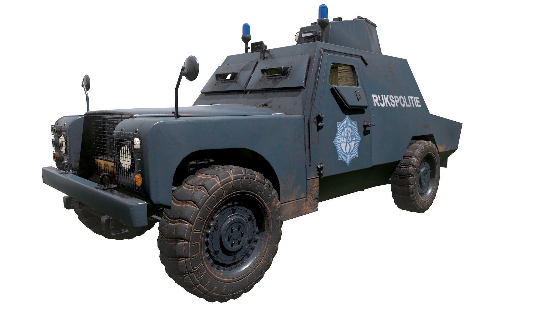 Shorland Mark1 Armoured Car Low-poly 3D model_2
