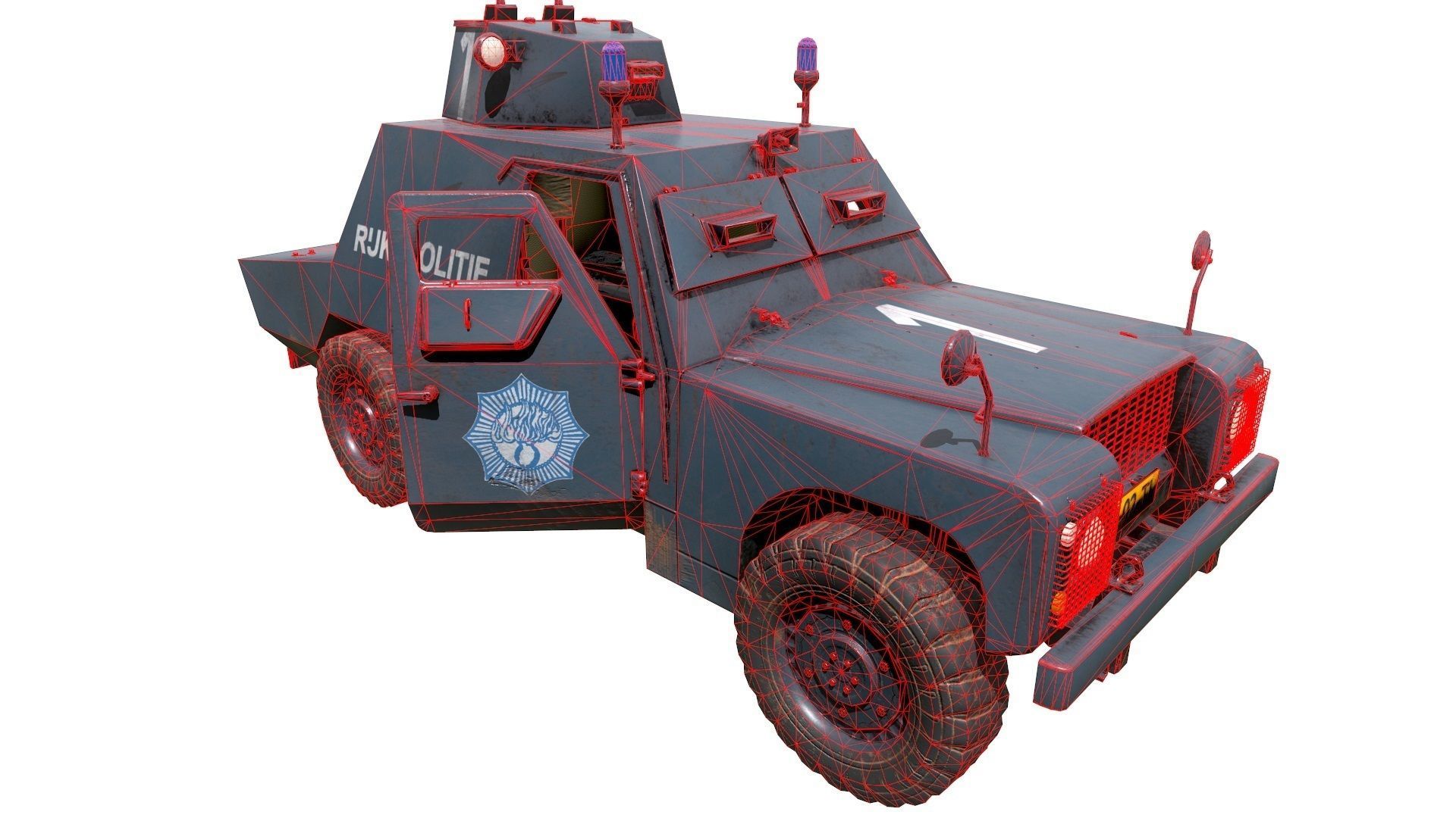 Shorland Mark1 Armoured Car Low-poly 3D model_3