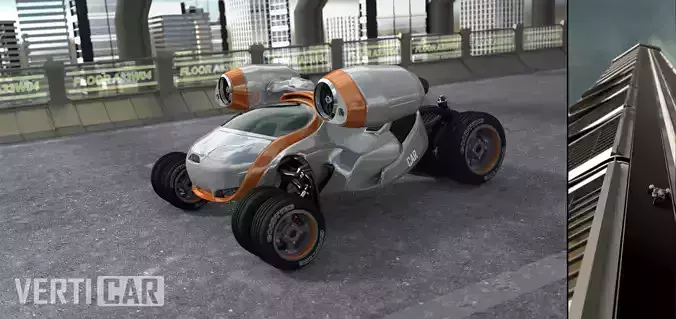 VertiCar 3d futuristic vehicle 3D model