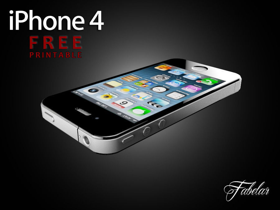 iphone 4 FREE printable free 3D model 3D printable | CGTrader