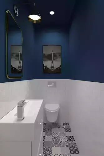 Bathroom-003 Powder Room 3D model