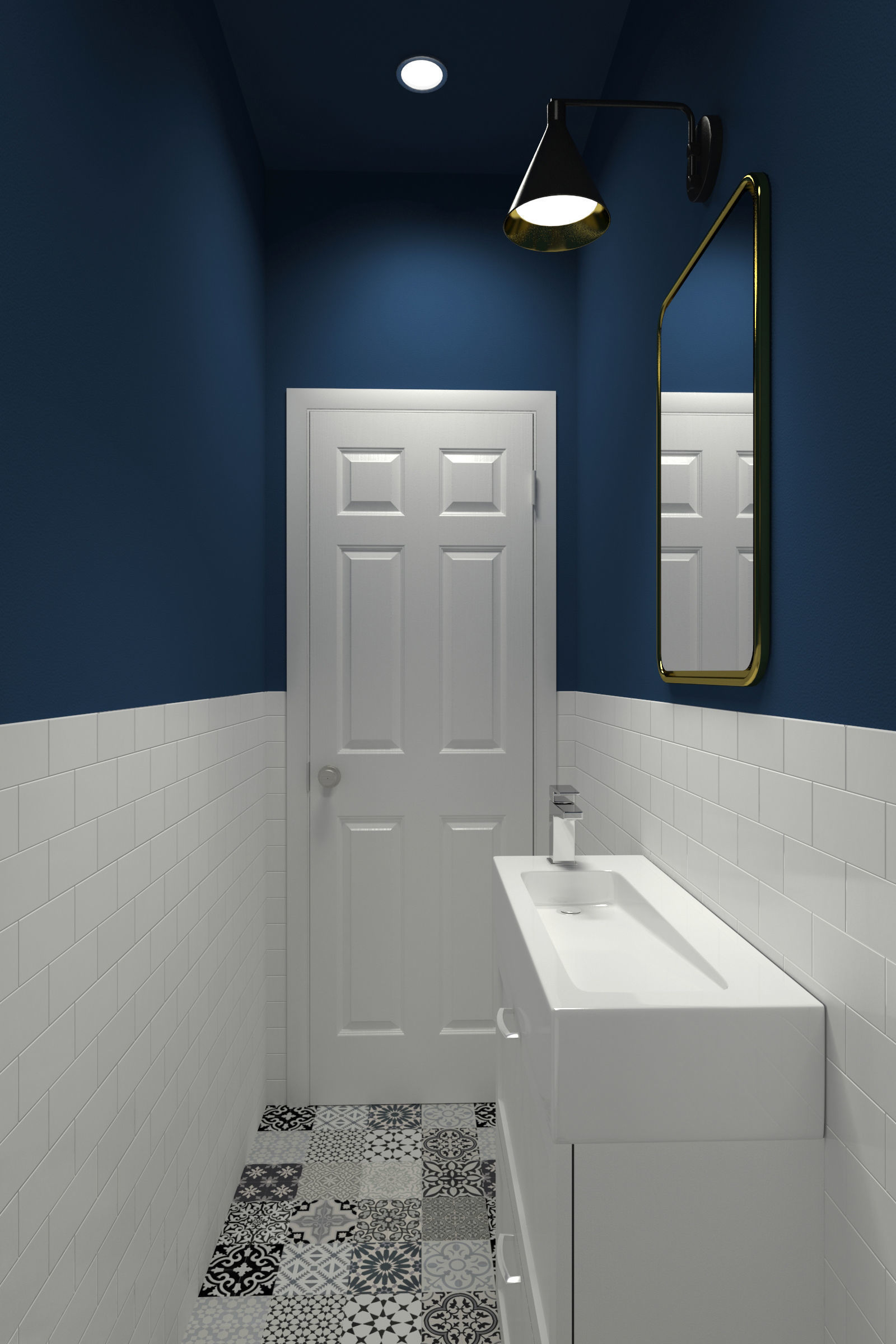 Bathroom-003 Powder Room 3D model_1