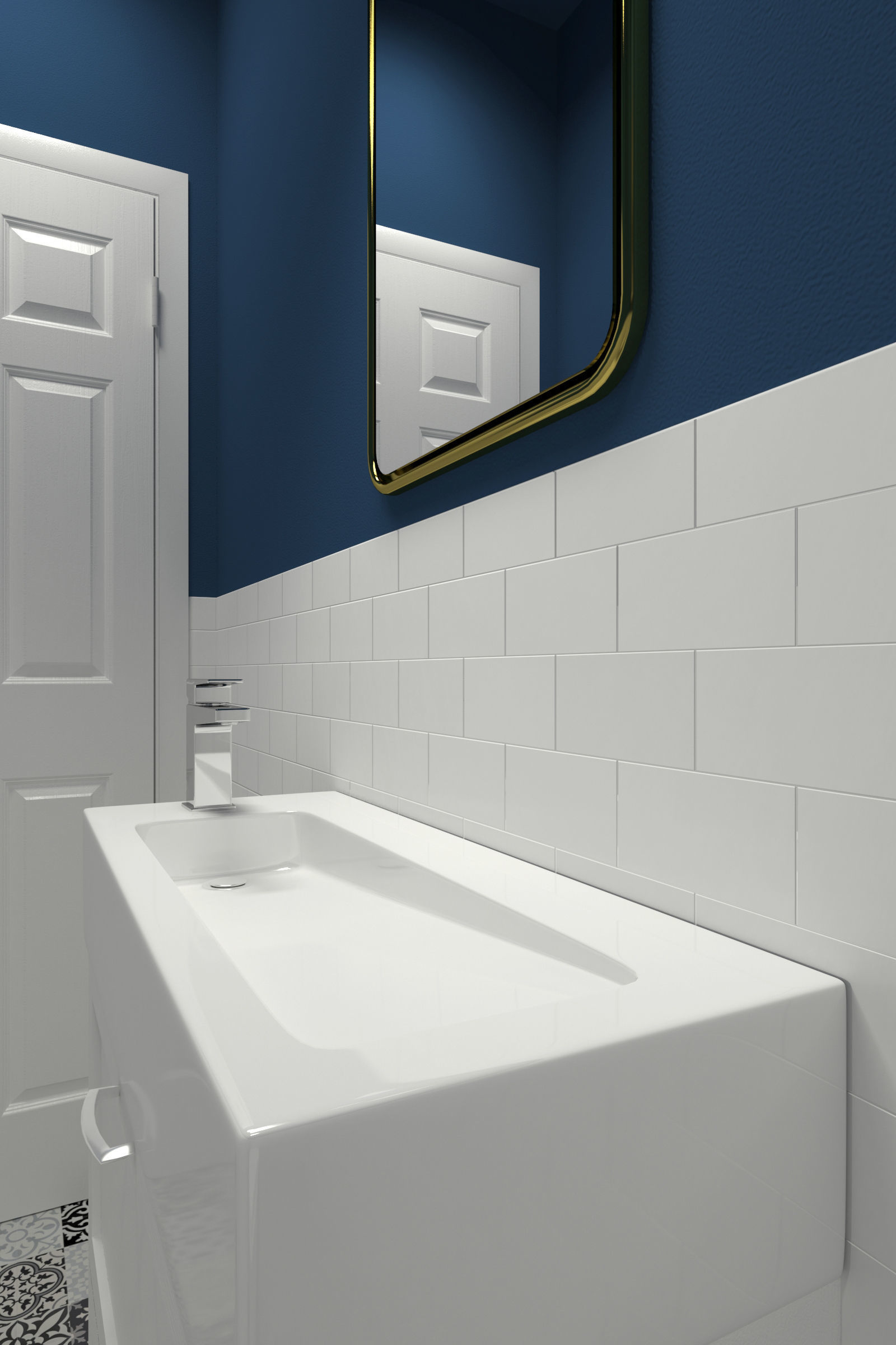 Bathroom-003 Powder Room 3D model_2