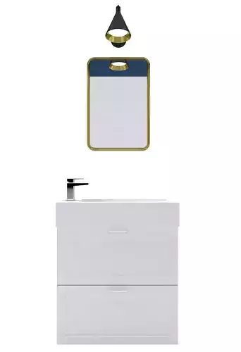 Vanity-009 bathroom vanity set with mirror 3D model