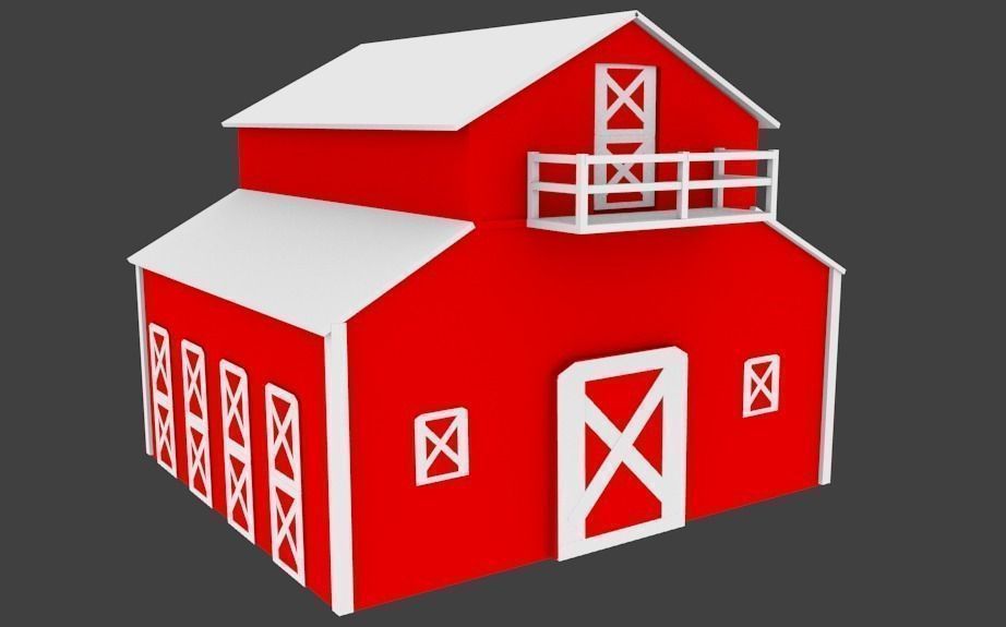 3d Printable Barn CGTrader graphic about Barn Printable identified as 3d Printable Barn CGTrader