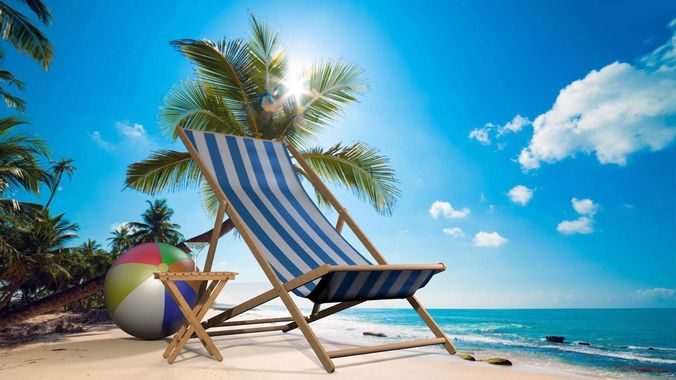 Sling Folding Beach Chair 3D model