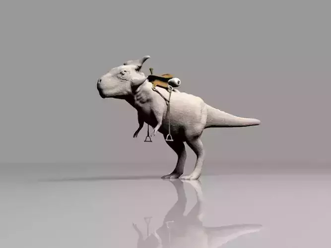 T-Rex t - rex with backpack 3D print model