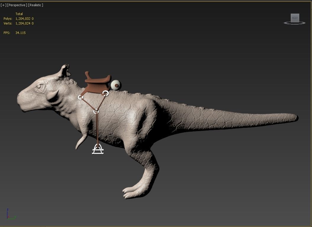 T-Rex t - rex with backpack 3D print model_6