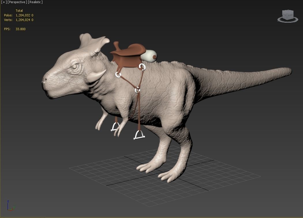 T-Rex t - rex with backpack 3D print model_4