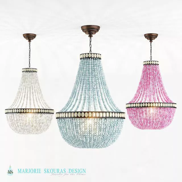 Bead Chandelier Free 3D model
