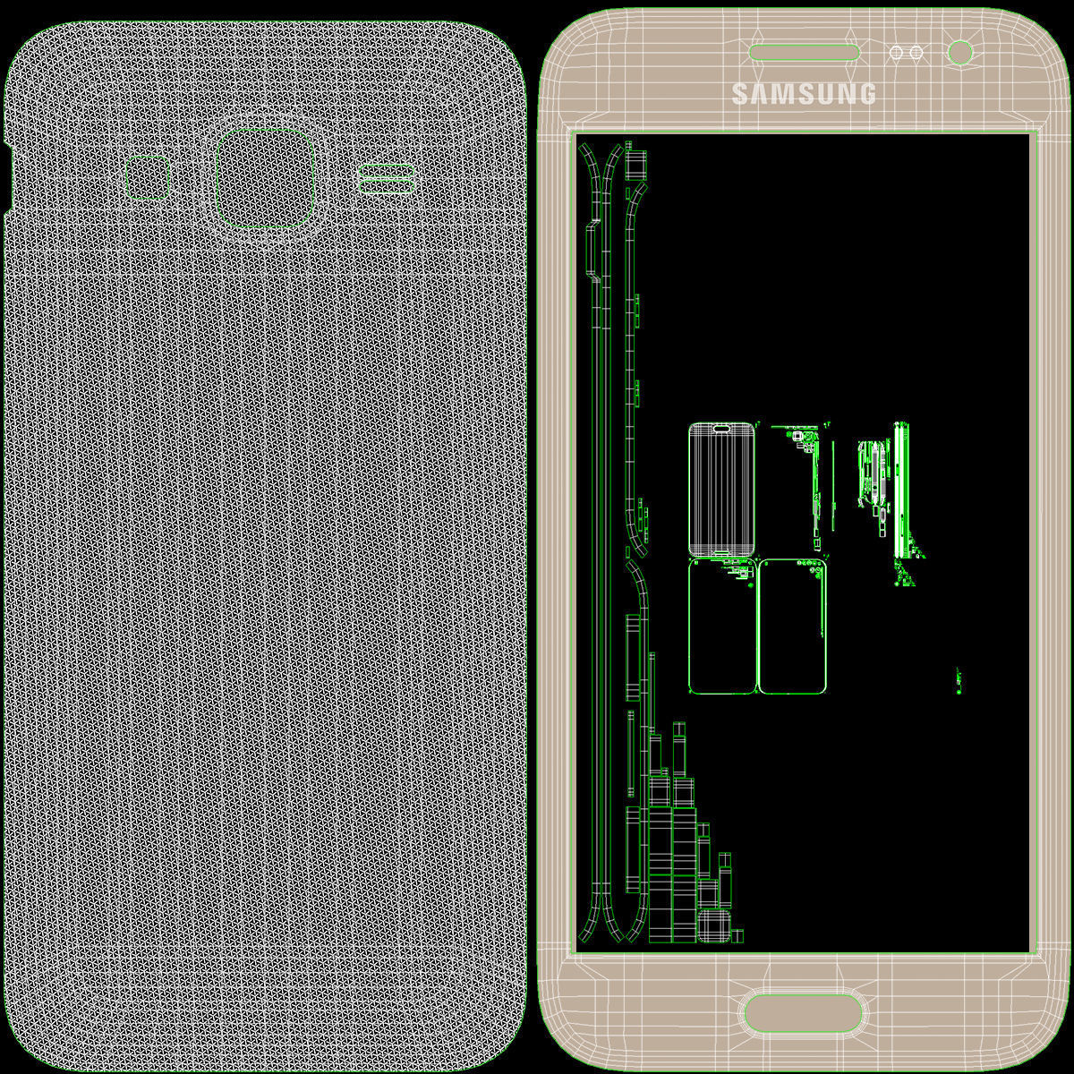 Samsung Galaxy J2 2017 Gold 3D model_13