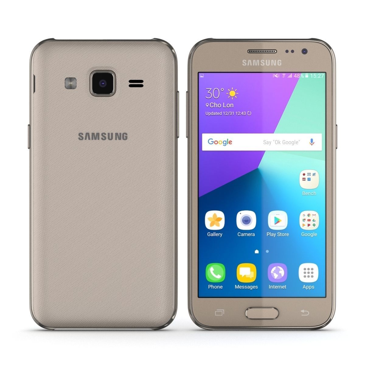 Samsung Galaxy J2 2017 Gold 3D model_7