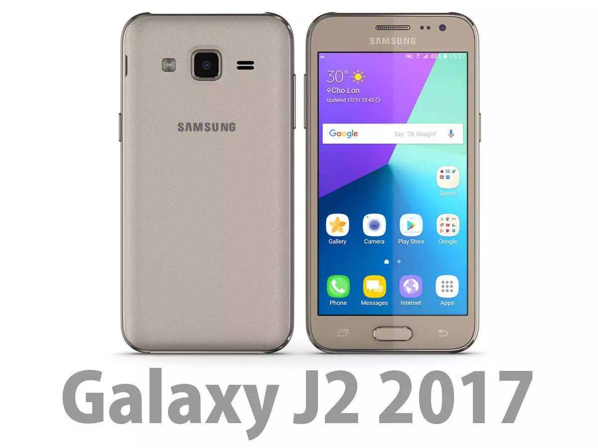 Samsung Galaxy J2 2017 Gold 3D model_0