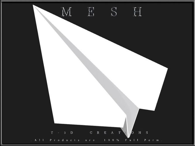 Paper Airplane 03 Low-poly 3D model