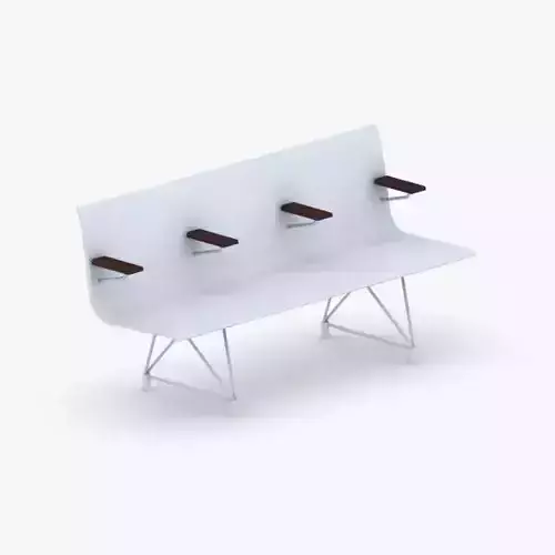 1223 - Public Seating Low-poly 3D model
