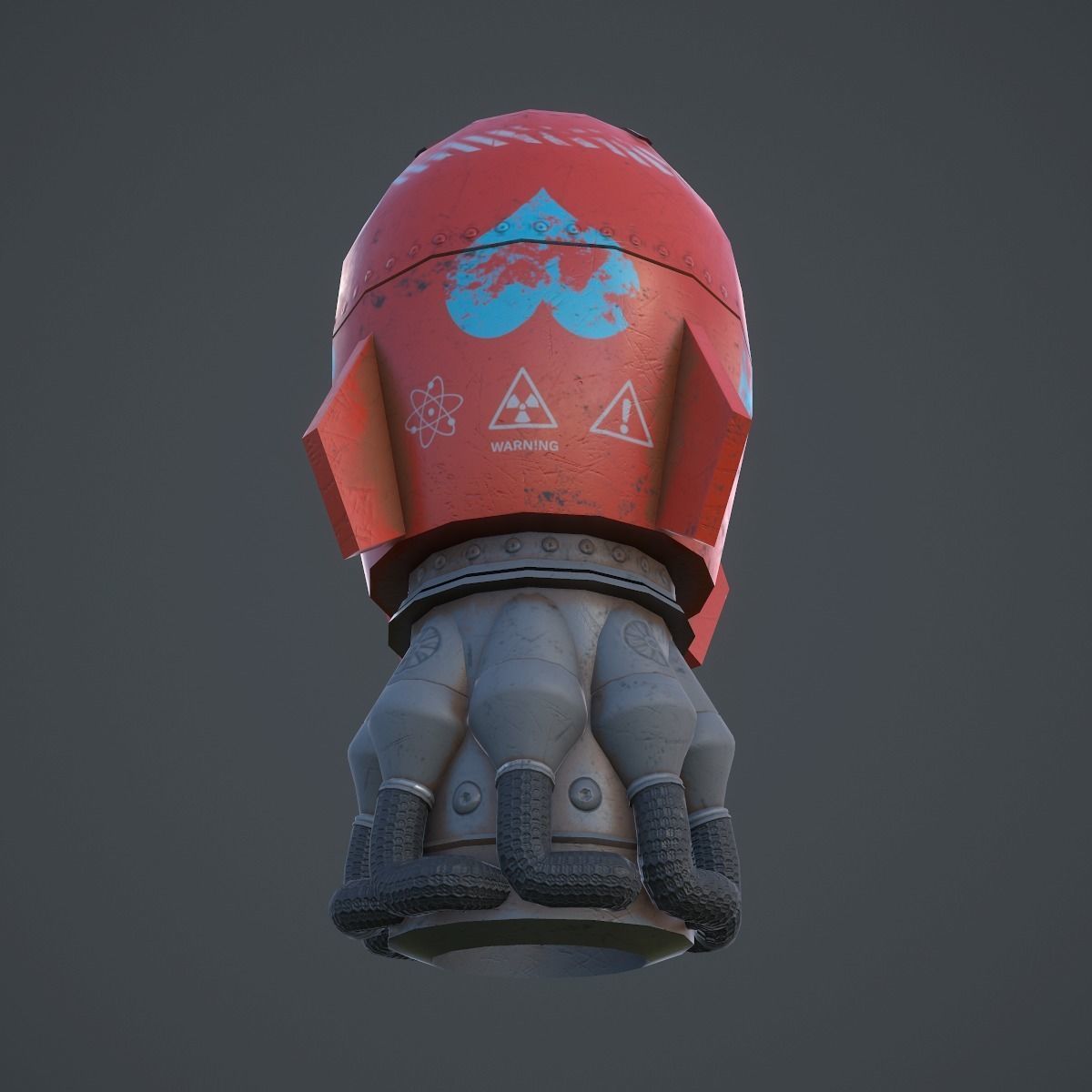 Rocket 3d model ship Low-poly 3D model_4