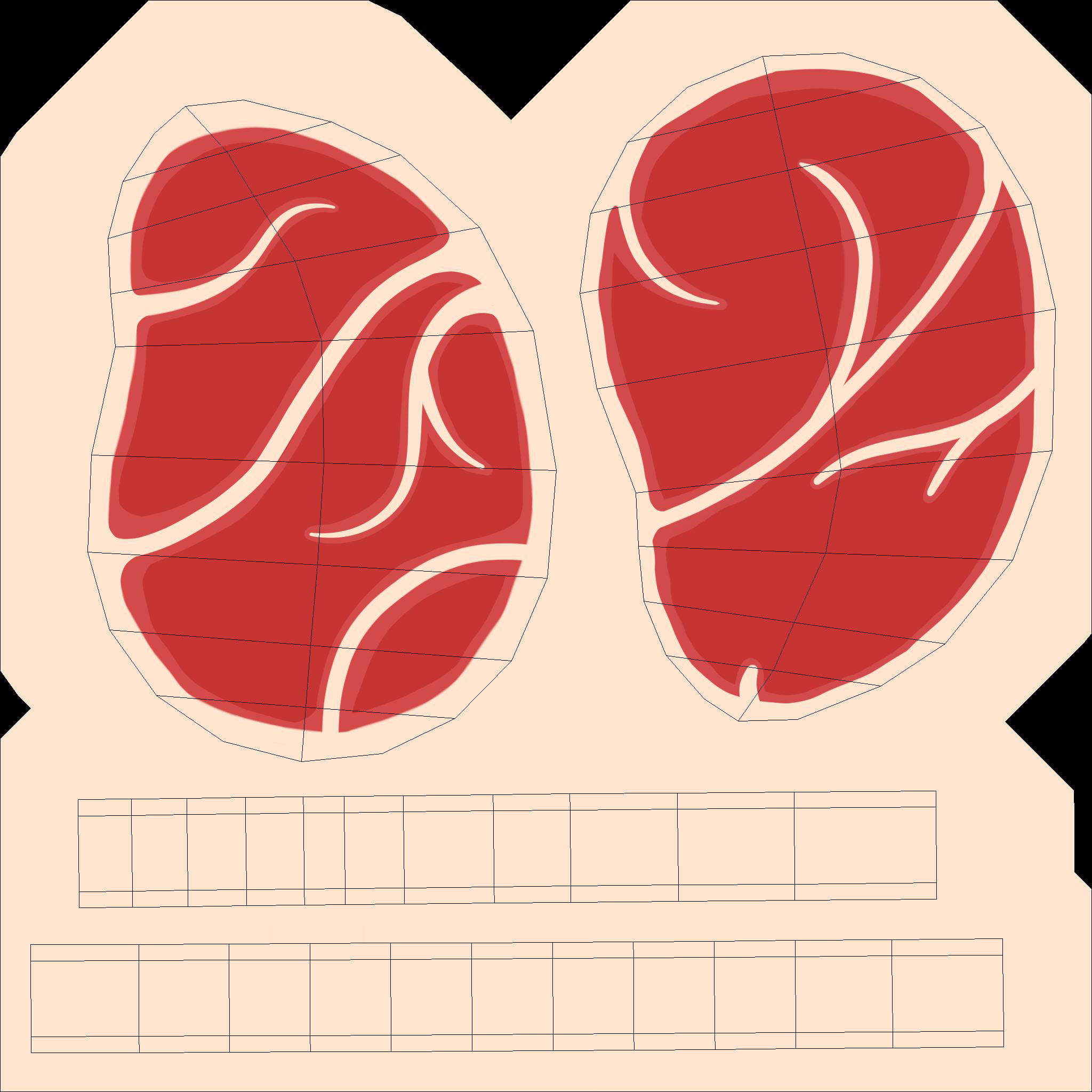 Steak 3D model piece of Low-poly 3D model_10