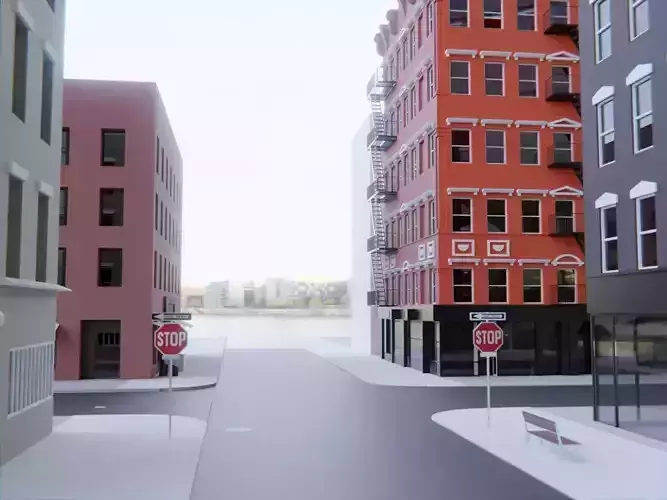 New York City Buildings Manhattan Street - Unfinished Project