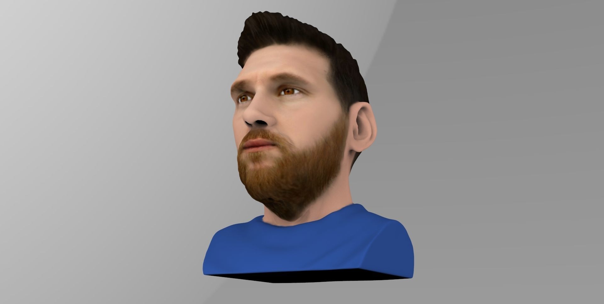 Lionel Messi bust ready for full color 3D printing 3D print model_10