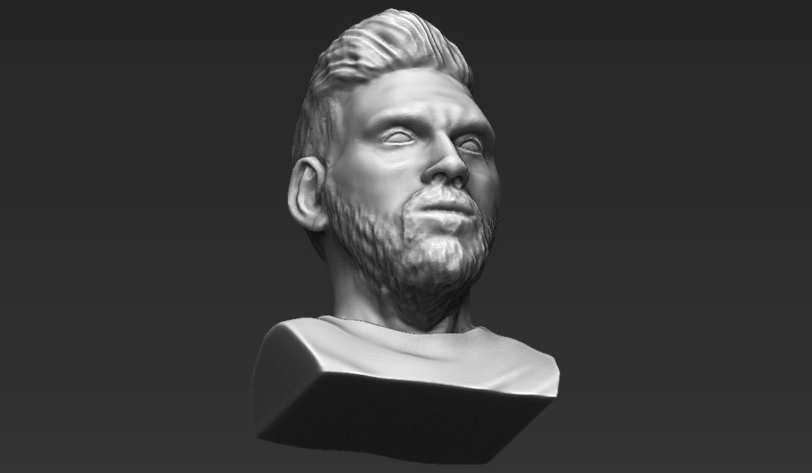 Lionel Messi bust ready for full color 3D printing 3D print model_31
