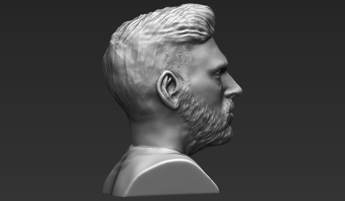 Lionel Messi bust ready for full color 3D printing 3D print model_27