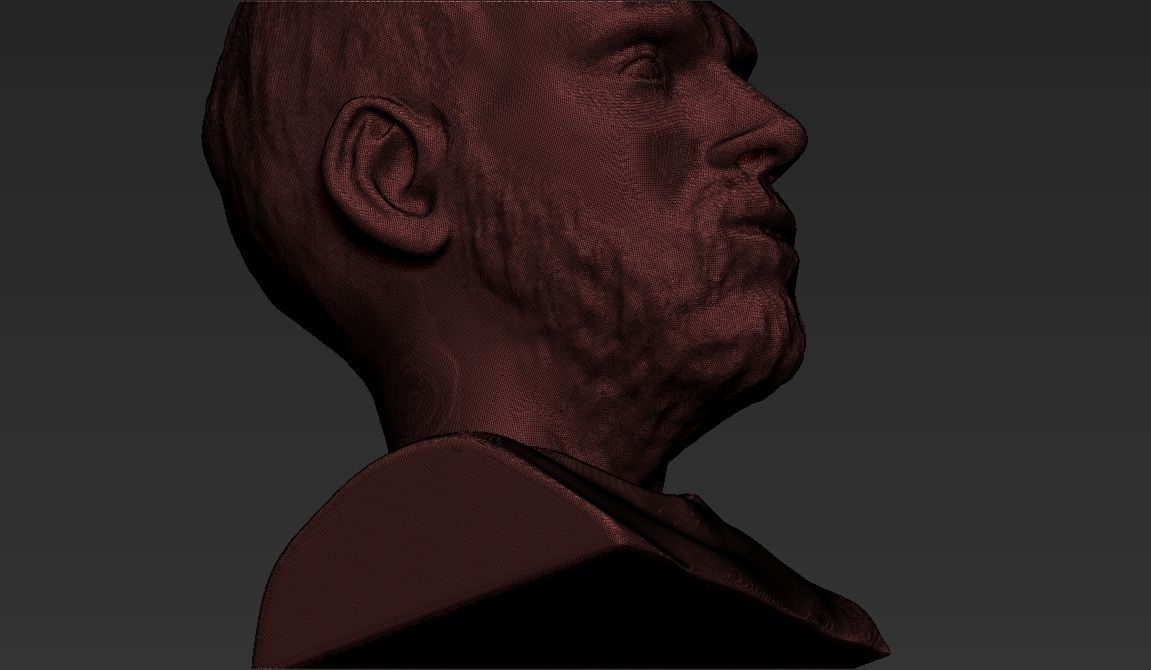 Lionel Messi bust ready for full color 3D printing 3D print model_37