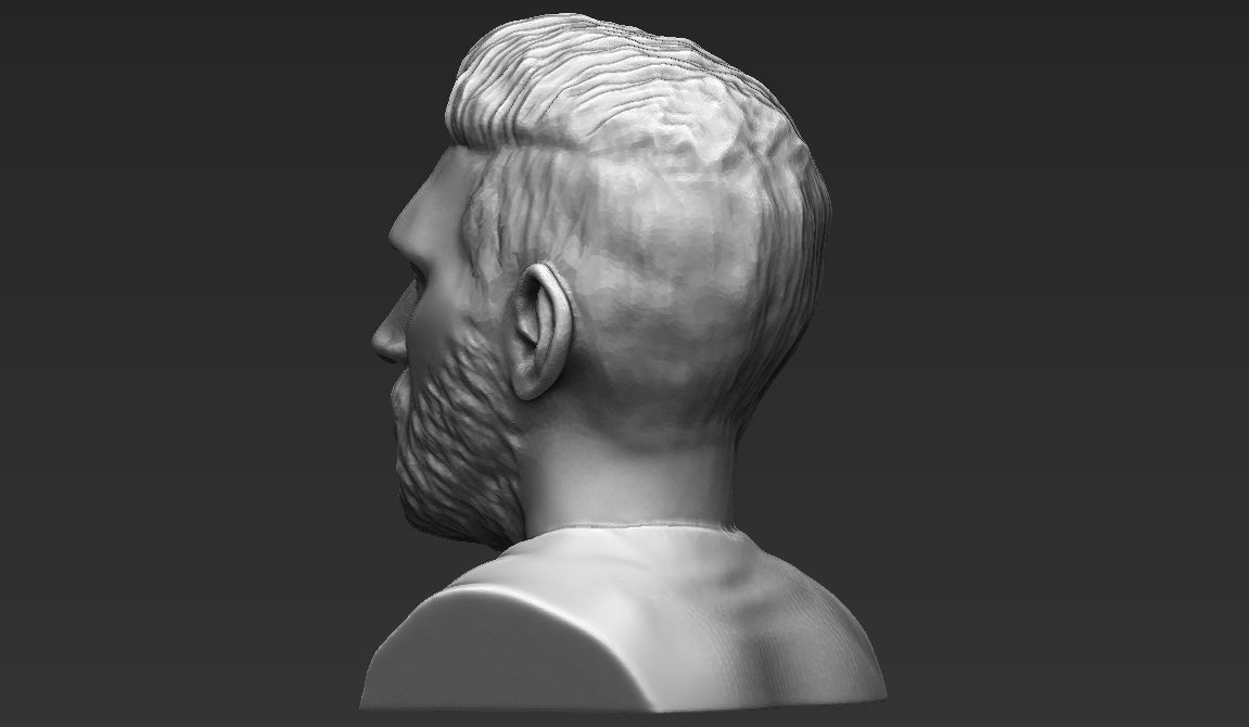 Lionel Messi bust ready for full color 3D printing 3D print model_24