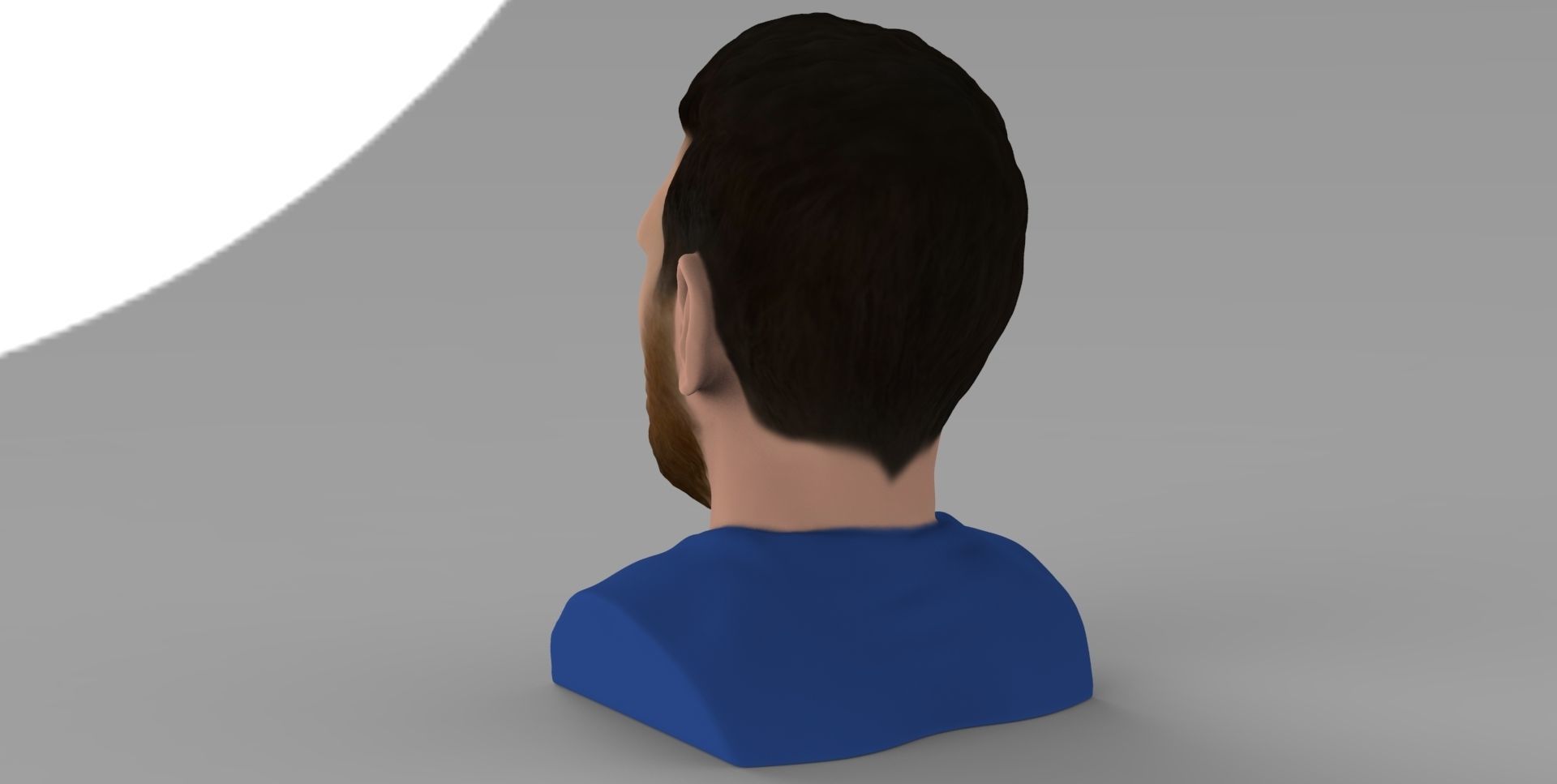 Lionel Messi bust ready for full color 3D printing 3D print model_2