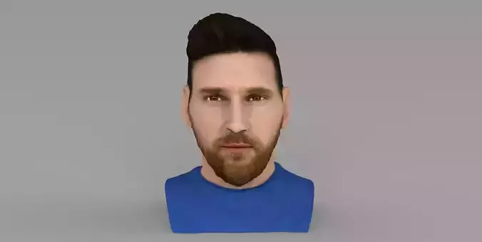 Lionel Messi bust ready for full color 3D printing 3D print model
