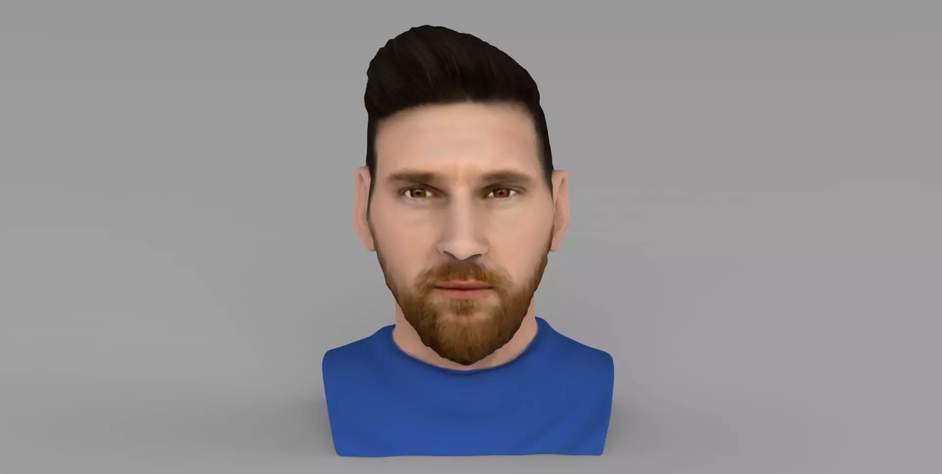 Lionel Messi bust ready for full color 3D printing 3D print model_0