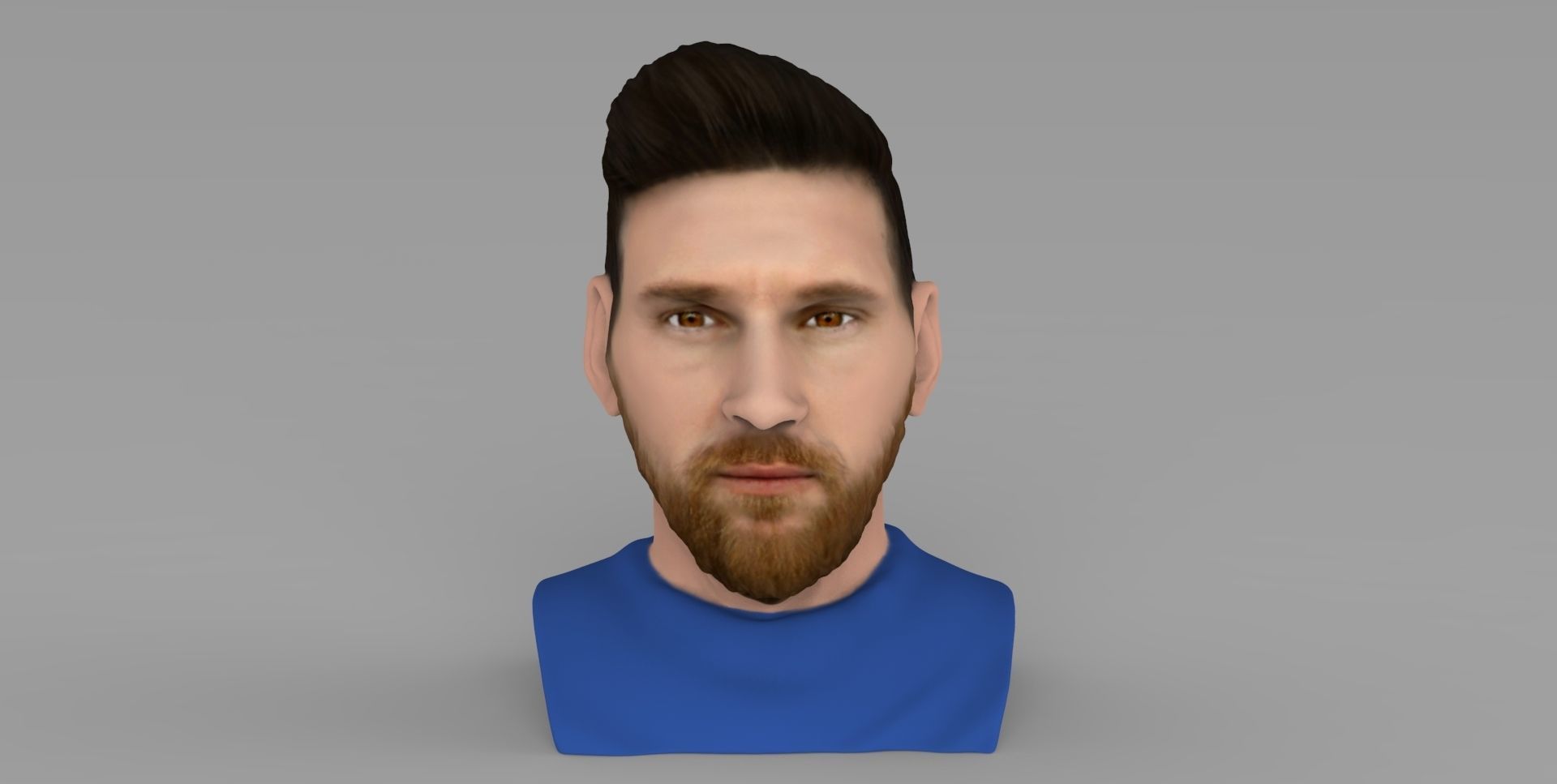 Lionel Messi bust ready for full color 3D printing