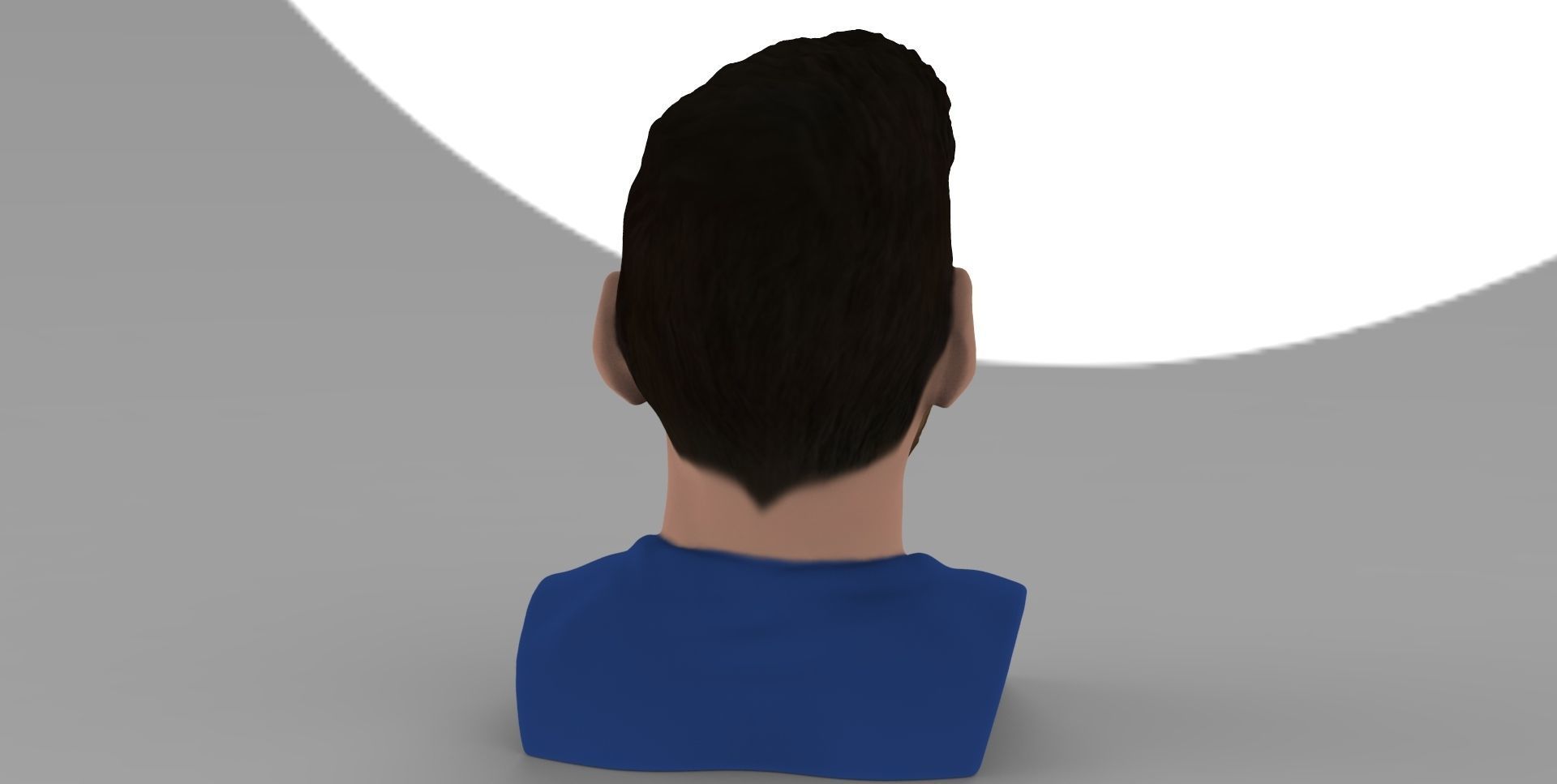 Lionel Messi bust ready for full color 3D printing 3D print model_7