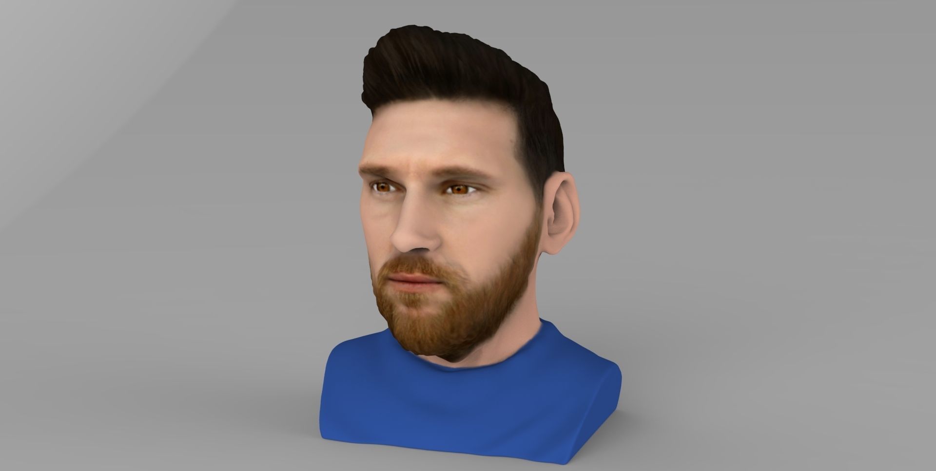 Lionel Messi bust ready for full color 3D printing 3D print model_6