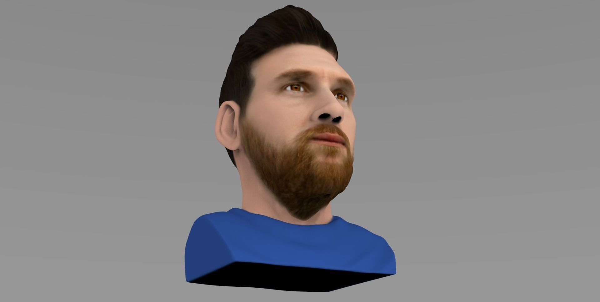 Lionel Messi bust ready for full color 3D printing 3D print model_11
