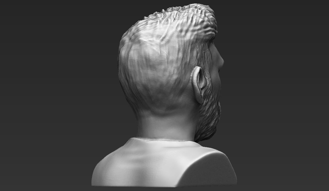 Lionel Messi bust ready for full color 3D printing 3D print model_26