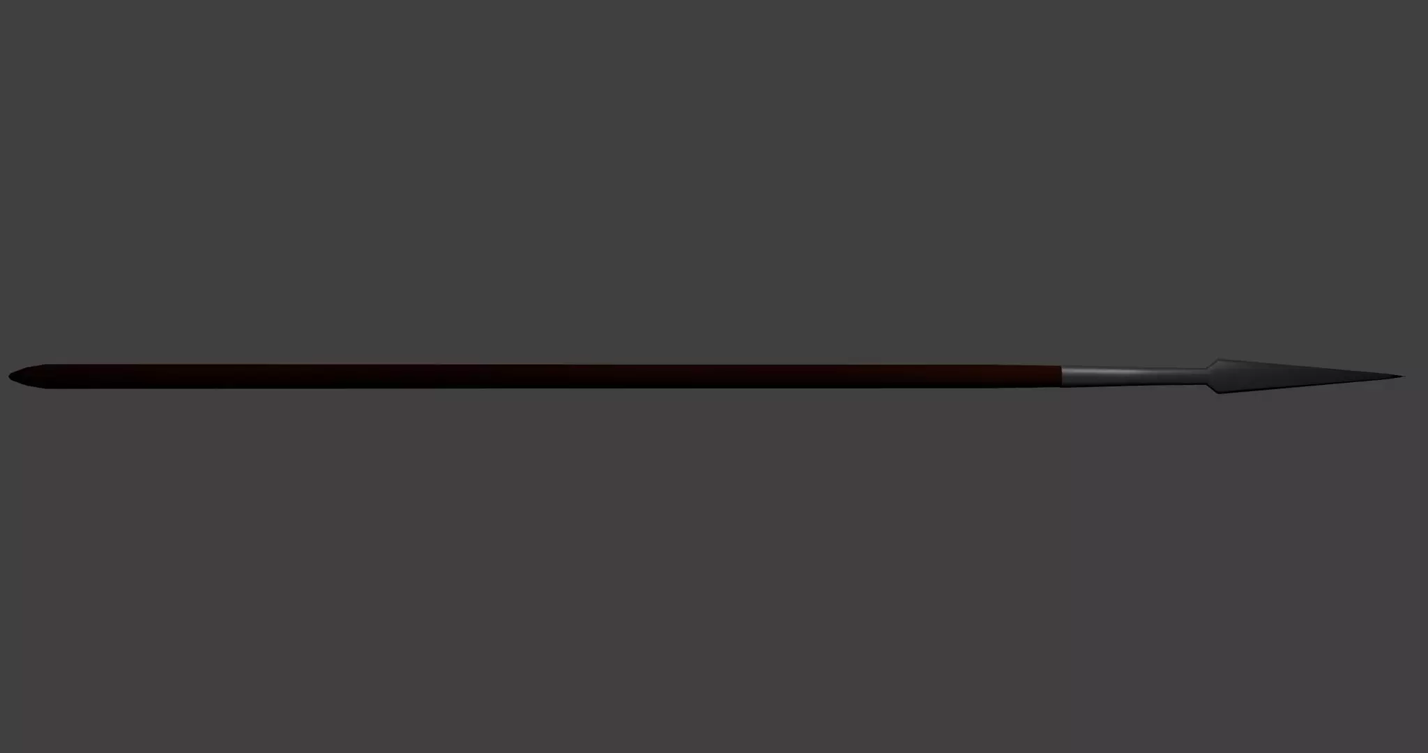 Medieval Spear Low-poly 3D model_0