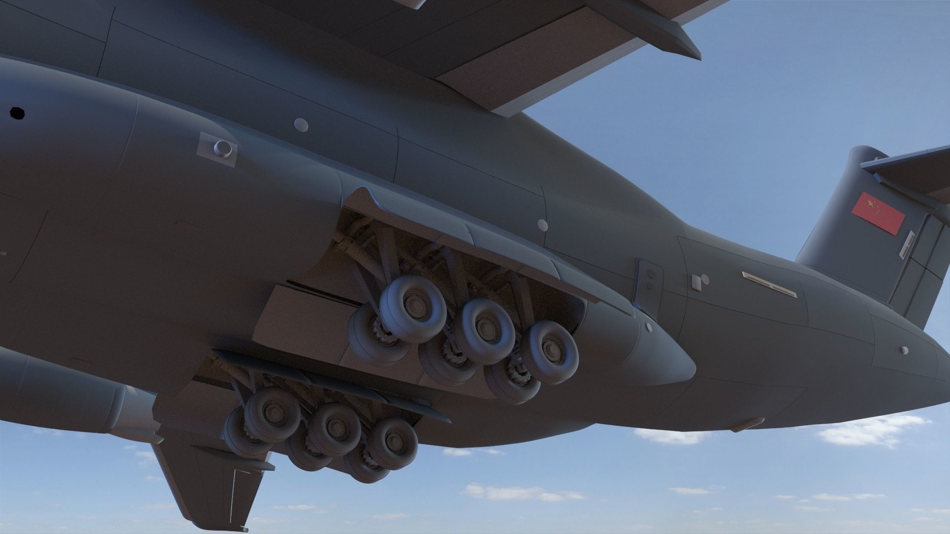 Xian Y-20 Transport Aircraft   3D model_9